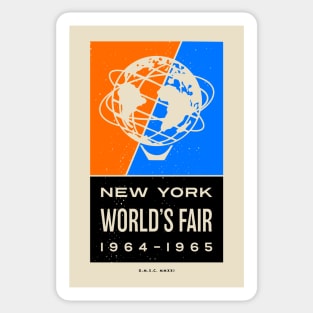 1964 1965 New York World's Fair Rectangle Pin Color Sticker